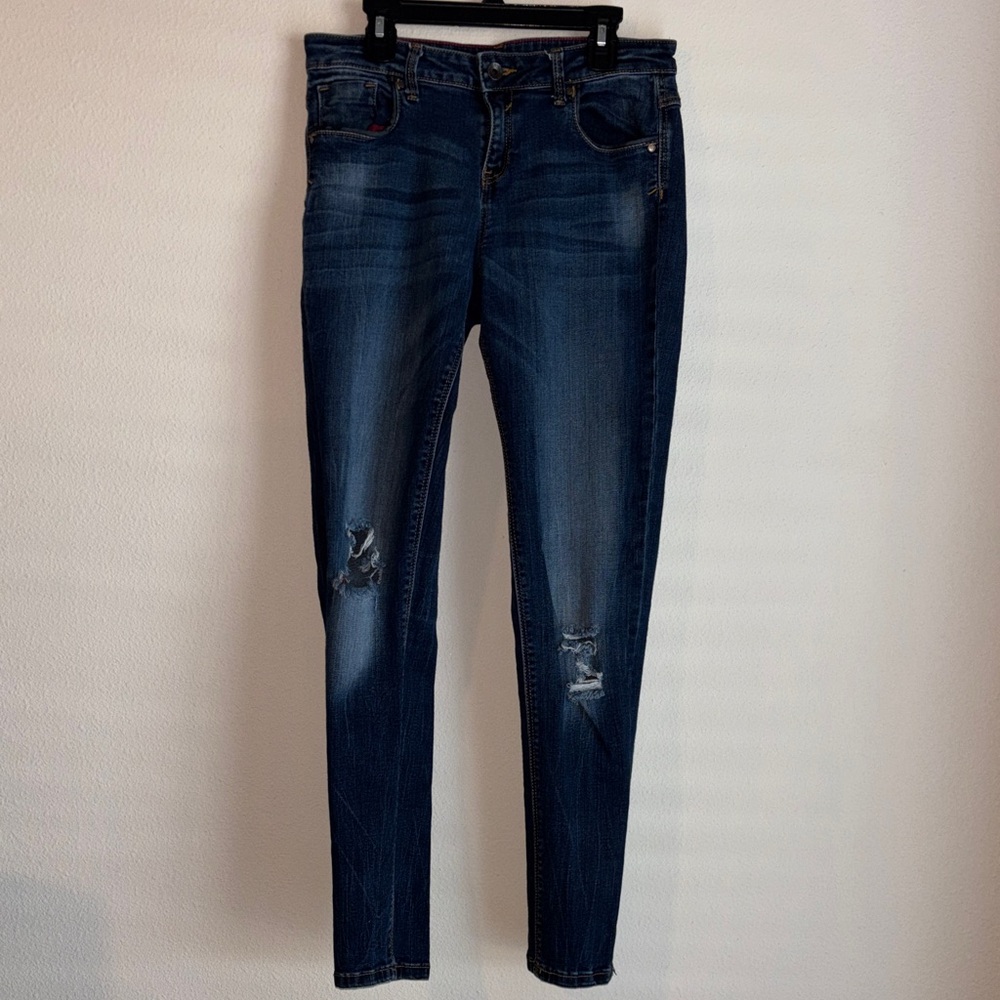 United Colors of Benetton Distressed Skinny Jeans Womens Size‎ 28”